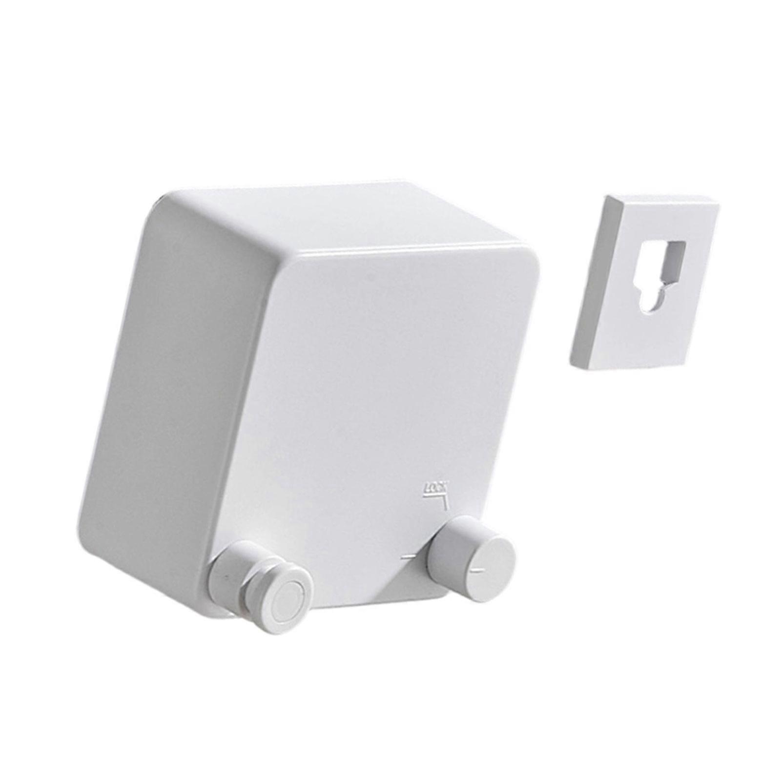 Retractable Clothesline Large Load Capacity Adjustable Length Sturdy Plastic Construction  White