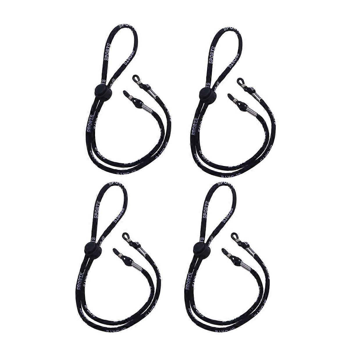 Adjustable Lanyard For Safety Goggles Black 4Pcs