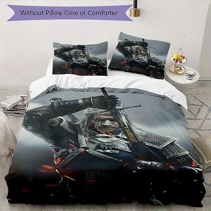3pcs The Witcher-Inspired Bedding Set - Includes 1 Cover  Breathable Polyester