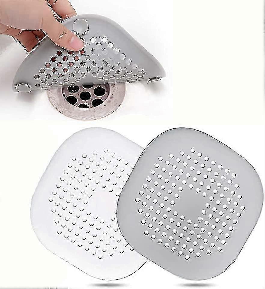 2026 Suitable 2 Pcs Silicone Drain Protector with Sucker,Sink Strainer