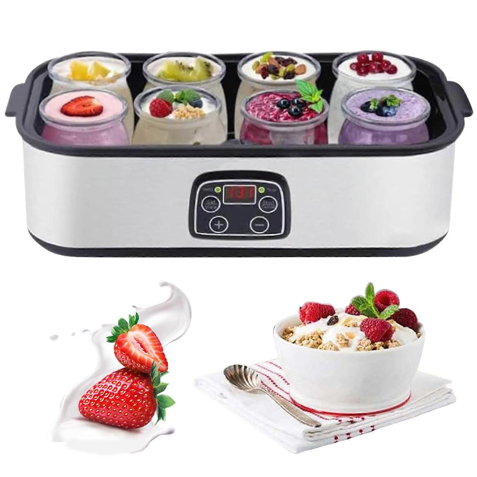 Electric Yogurt Maker with Custom Temperature Control, 1400ml Capacity, 48Hour Operation, Easy Clean