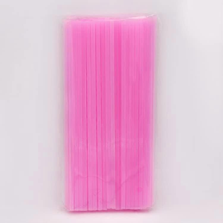 100Pcs Pink Plastic Drinking Straws 7 Inch Disposable for Cold Drinks and Parties