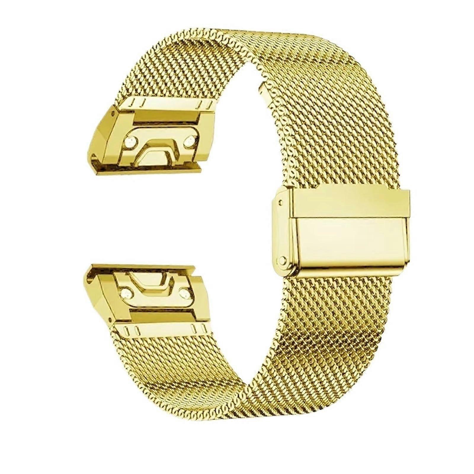 Stainless Steel Watch Band 22mm Adjustable Mesh Strap Durable Comfortable Replacement for Garmin