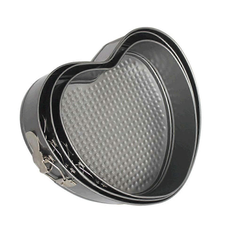 Nonstick Heart Shaped Springform Cake Pan Set Leakproof Easy Release 3 Sizes 18cm 20cm 22cm