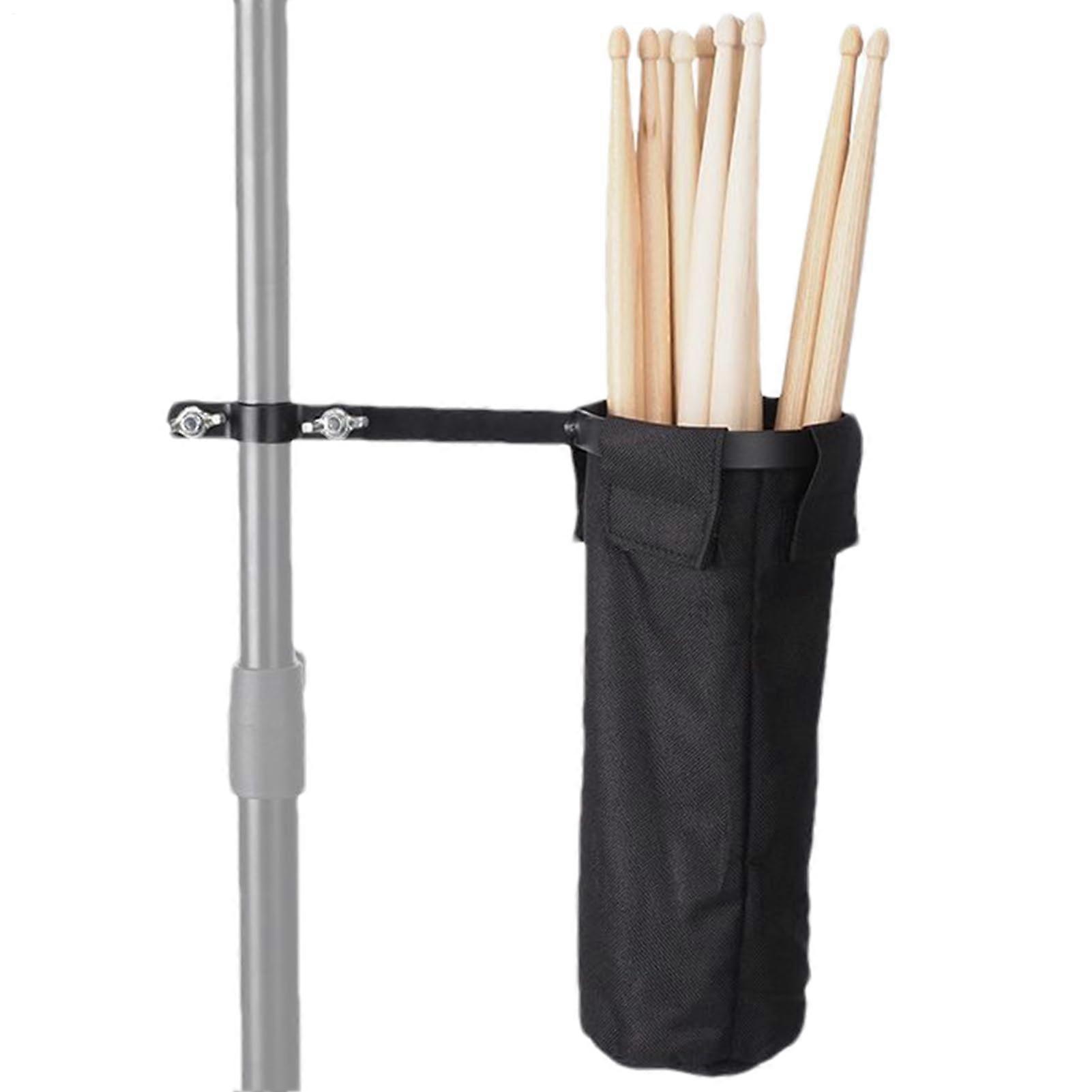 Drumstick Bag with Large Capacity Storage and Secure Clamp Mount for Marching Band Drummers