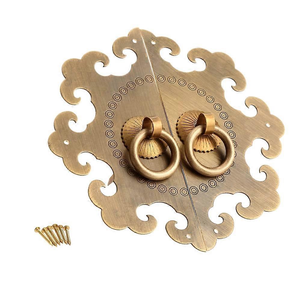 Antique Brass Wardrobe Door Handle with Elegant Vintage Design and Durable Solid Brass Knob