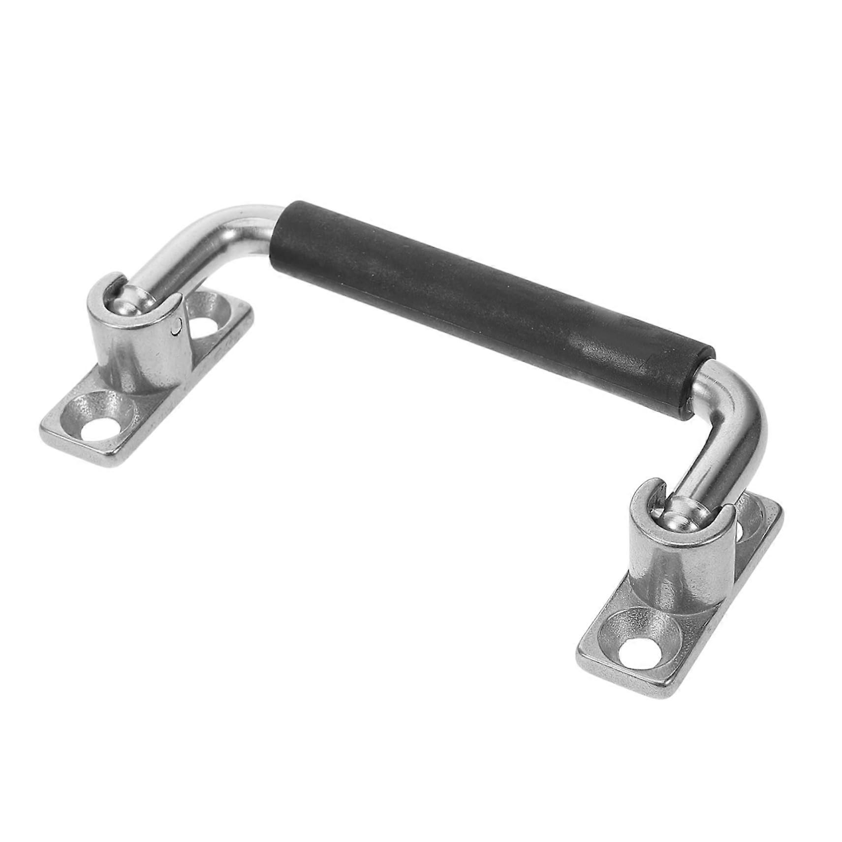 Heavy Duty Stainless Steel Folding Pull Handle with Rubber Grip for Cabinets and Toolboxes