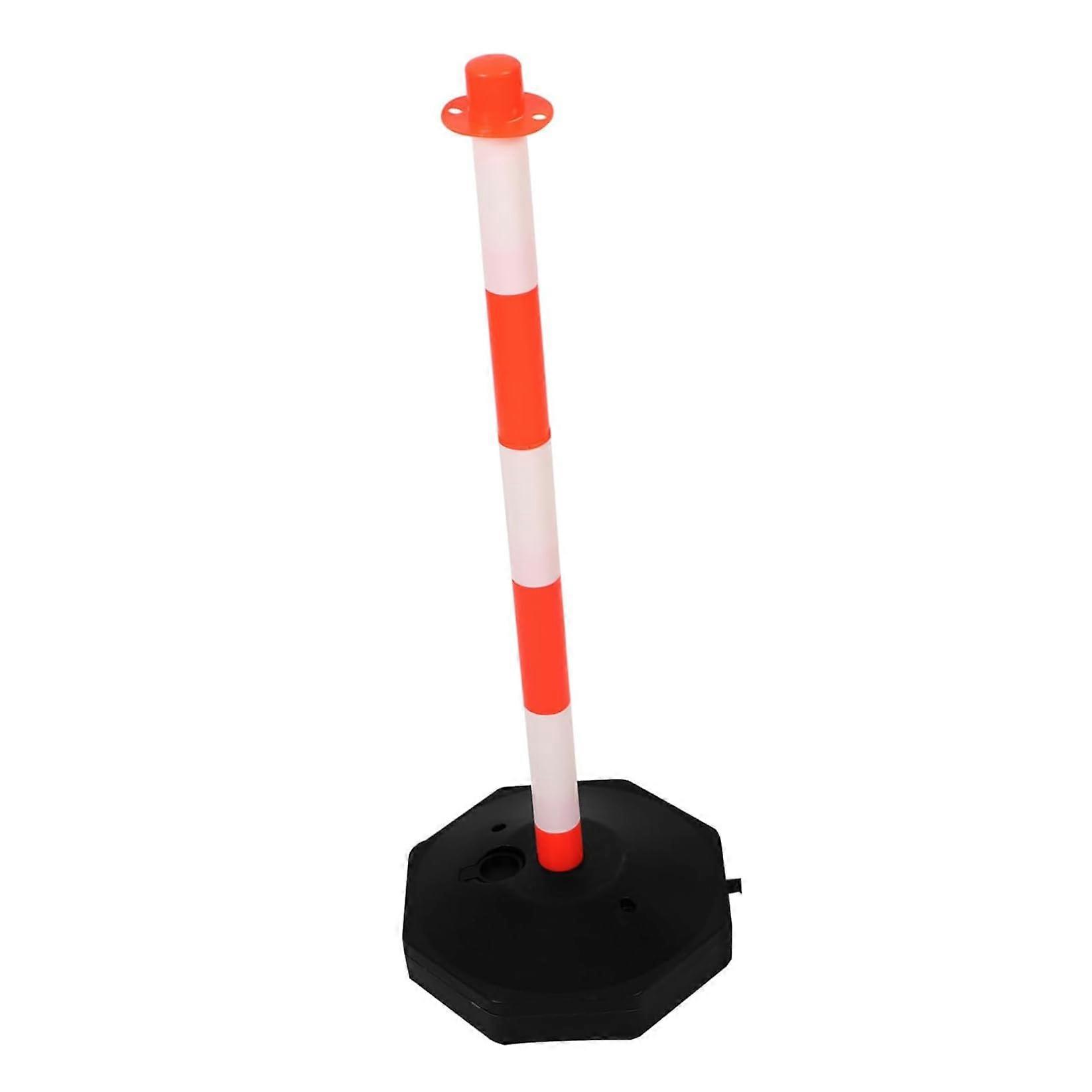 Orange Traffic Delineator Post with Fillable Base Adjustable Height Safety Cone for Parking and Construction