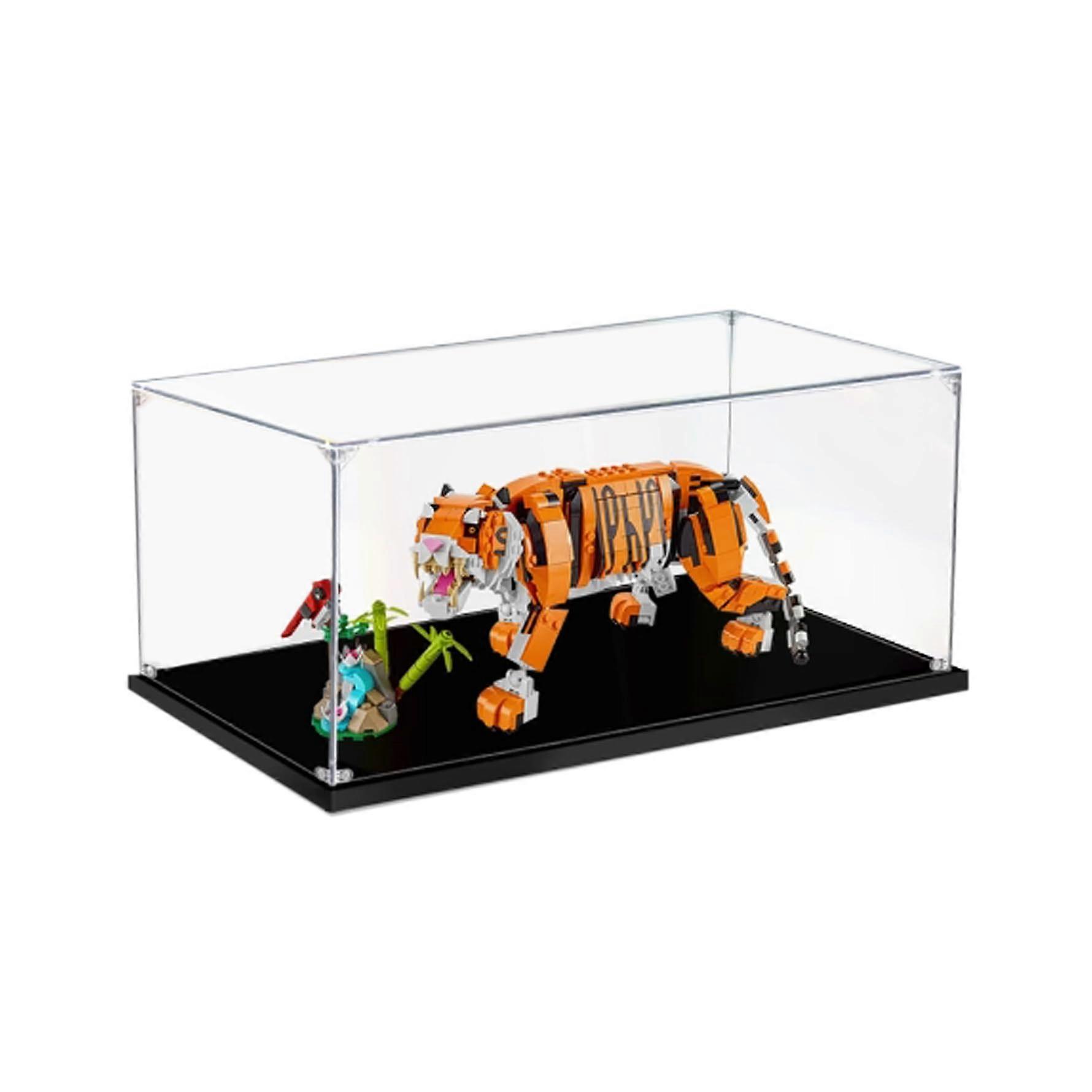 Display Case Acrylic Box for  31129 Mighty Tiger Dustproof Clear Protection ScratchResistant