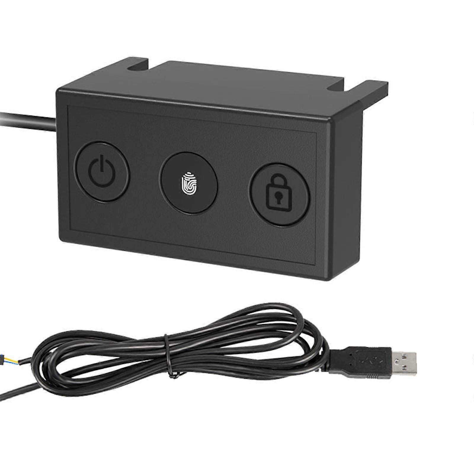 External PC Power Button with USB Port for Easy Desk Power Access and 150cm Flexible Cable