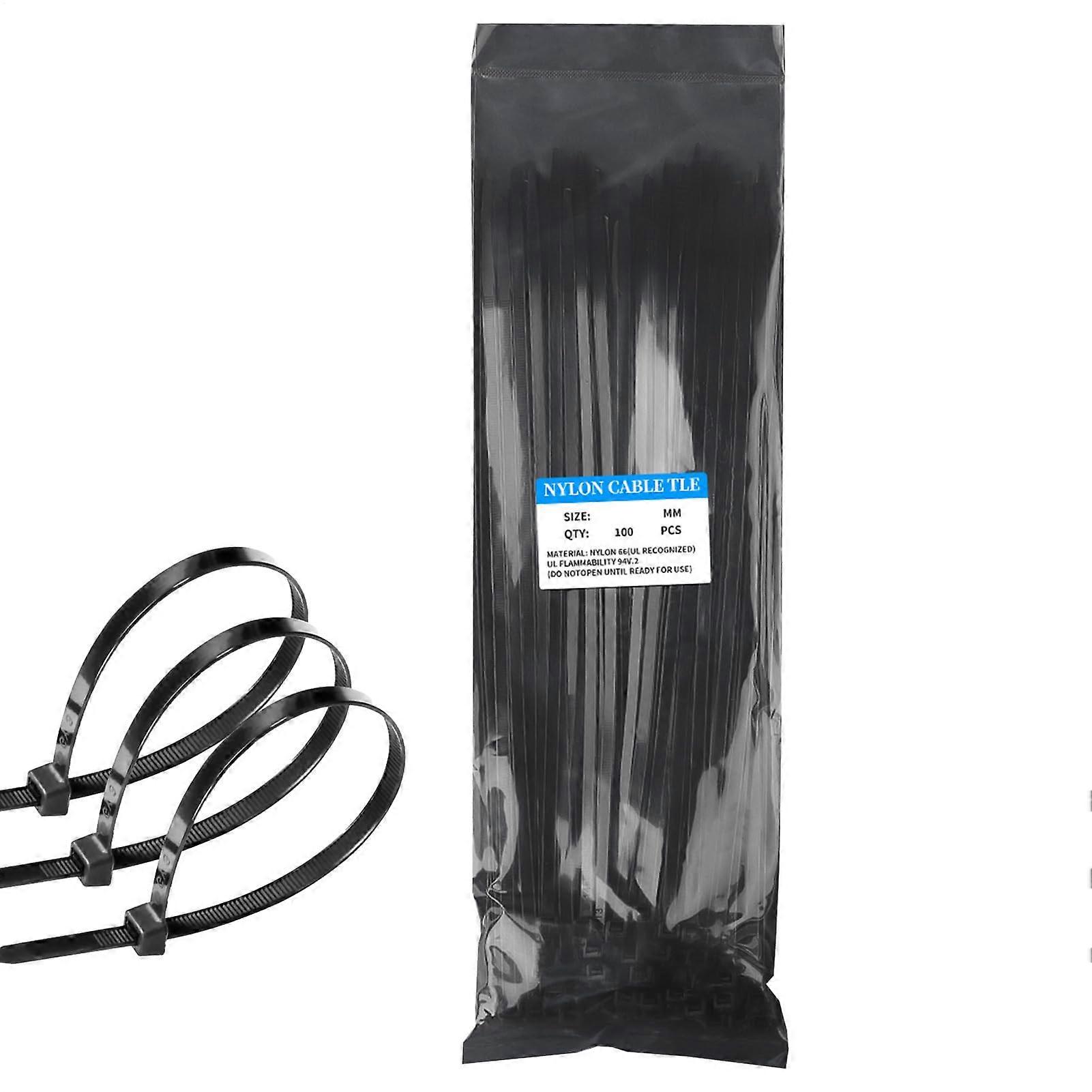 Zip Ties 100 Pack Reusable Nylon SelfLocking Cable Ties for Home Garden Workshop Dual Size Options