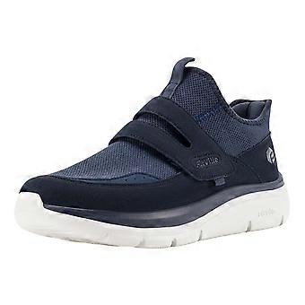 Chaussures de course et d'entraînement FitVille pour homme - Soutien orthopédique pour la fasciite plantaire, large zone des orteils, mesh - Bleu marine, pointure 44,5 EU