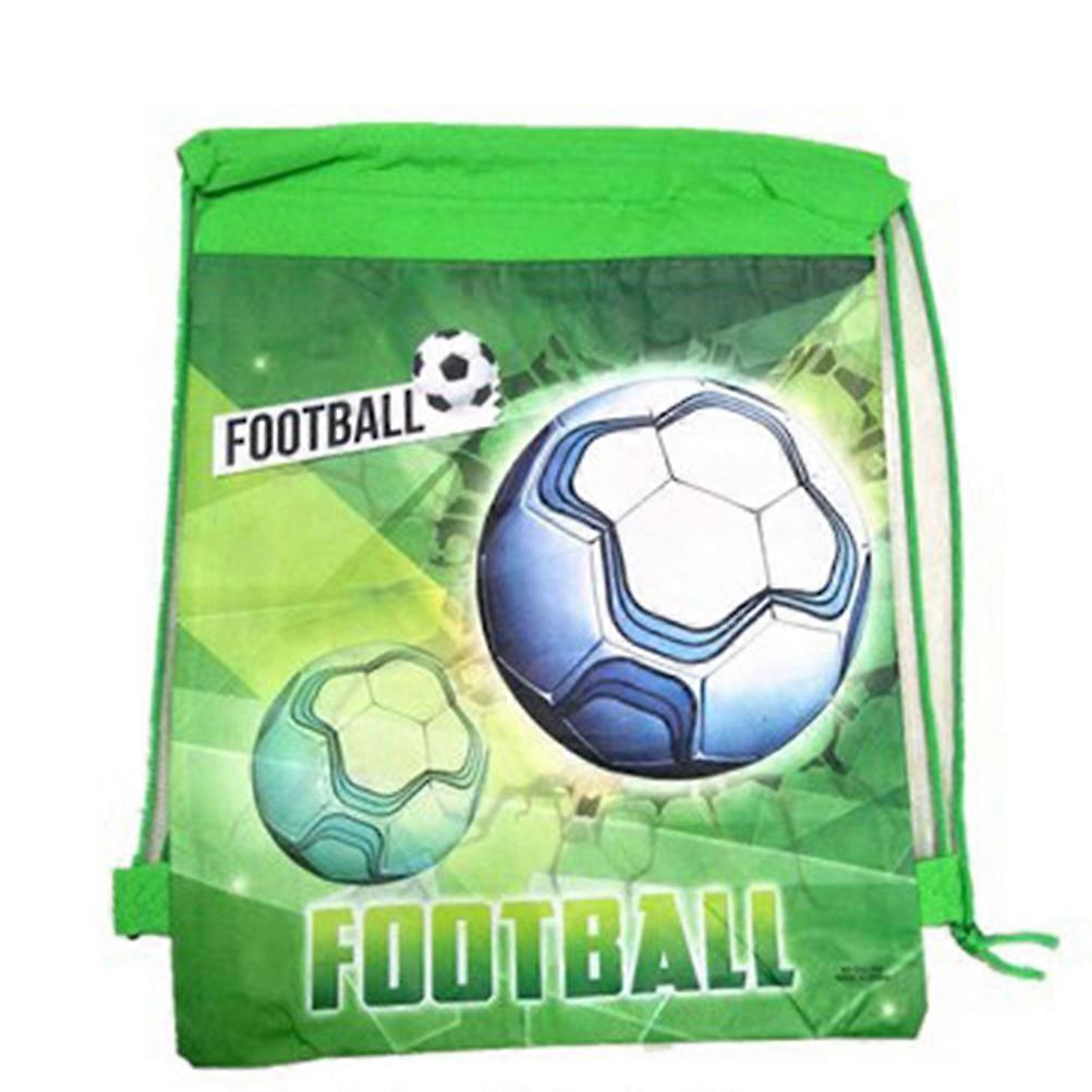 Football Print Bag Drawstring Pouch for Articles Storage 9Pcs Assorted Color