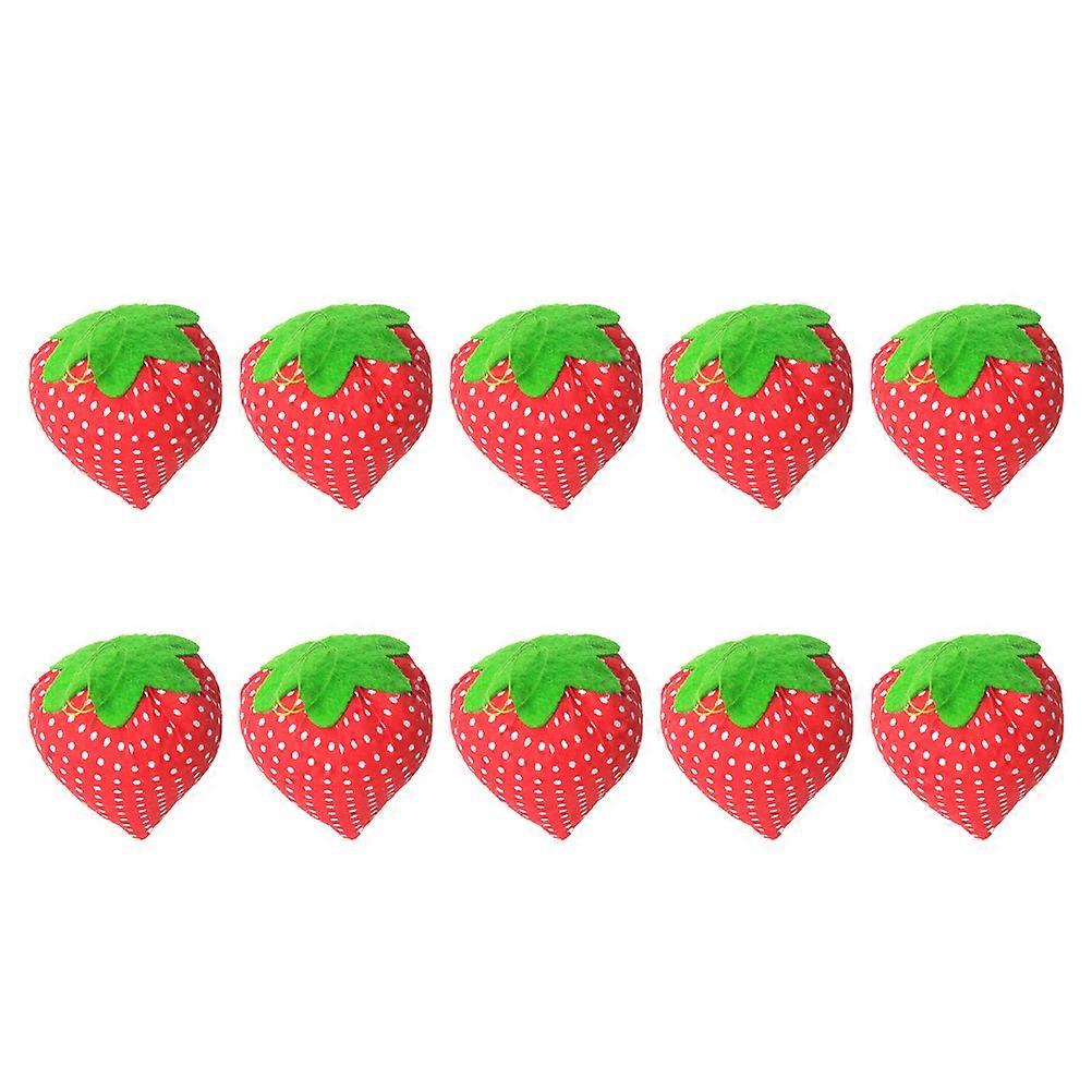 Needle Cushion Strawberry Shape for Storage 20Pcs Sewing Pin Holder