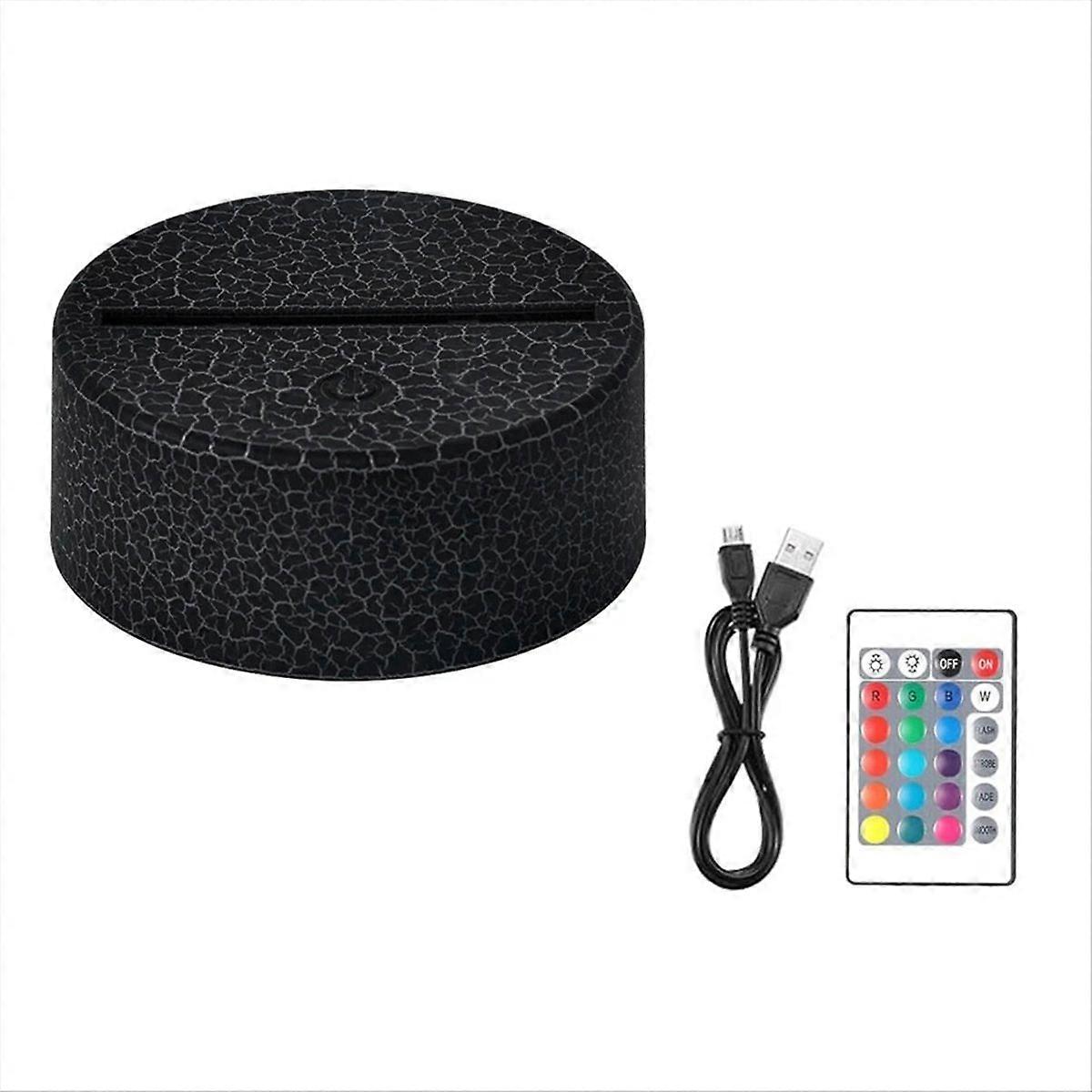 3D night light base colour changing luminous base,B