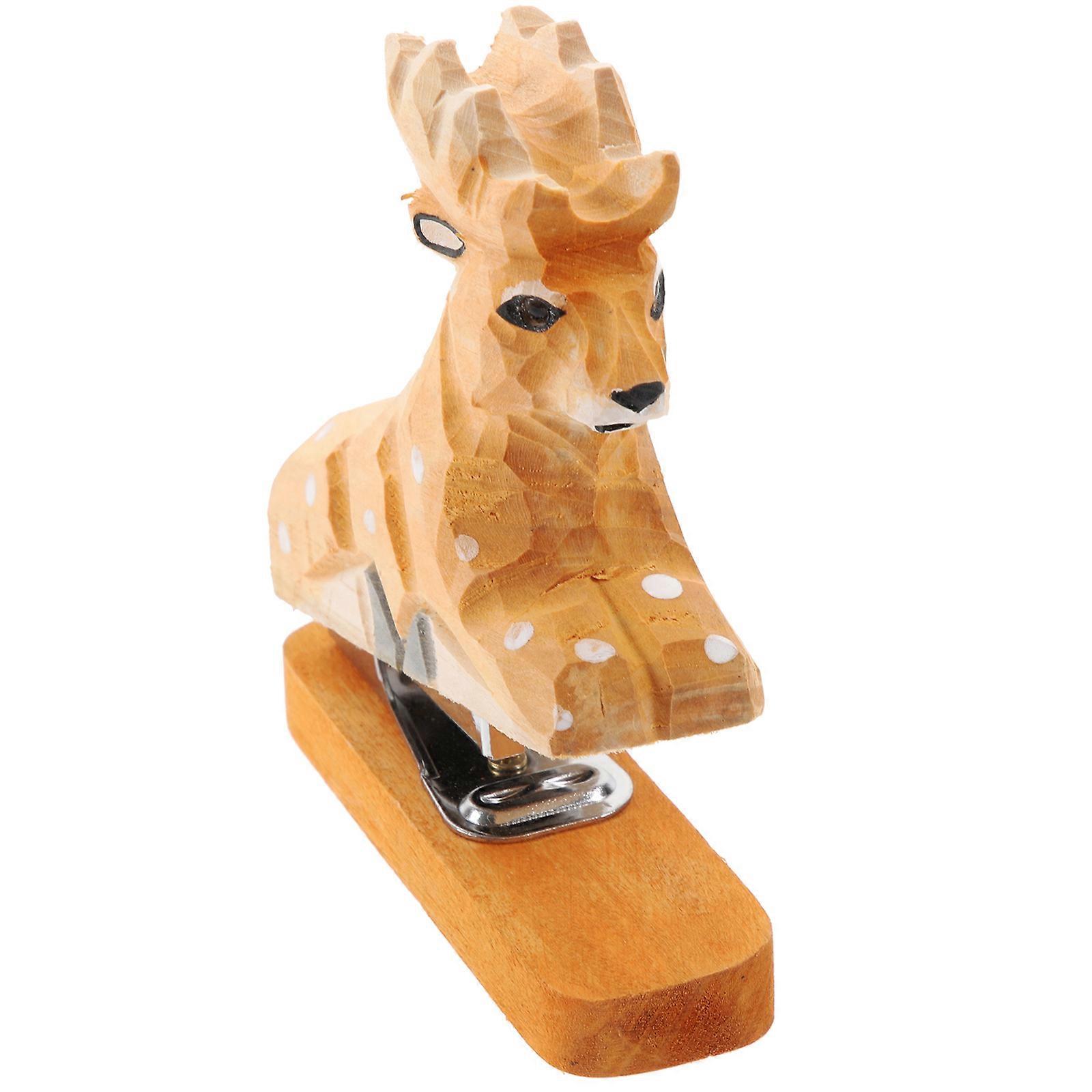 Wooden Animal Stapler Multifunction Desk Stapler for Office