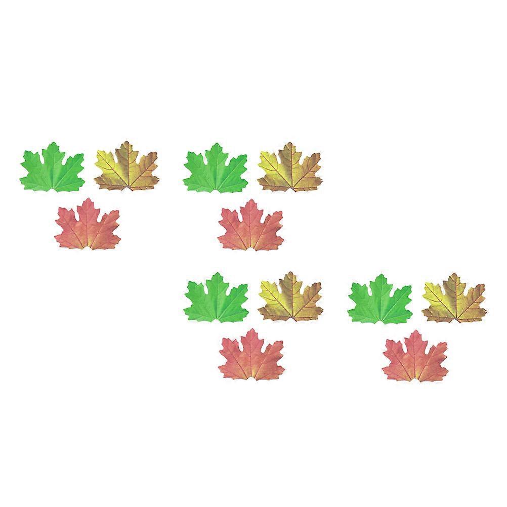 Memo Stickers Maple Leaf Note Pad for Noting 12Pcs Assorted Color Paper
