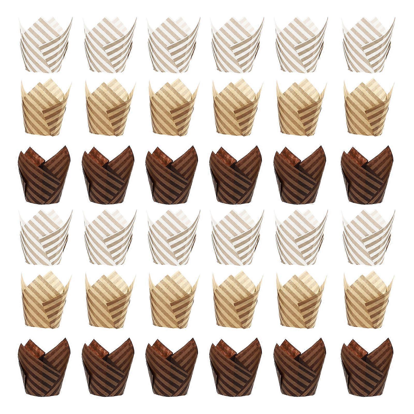 Paper Baking Cups Tulip Shape for Baking Use 300Pcs Assorted Color