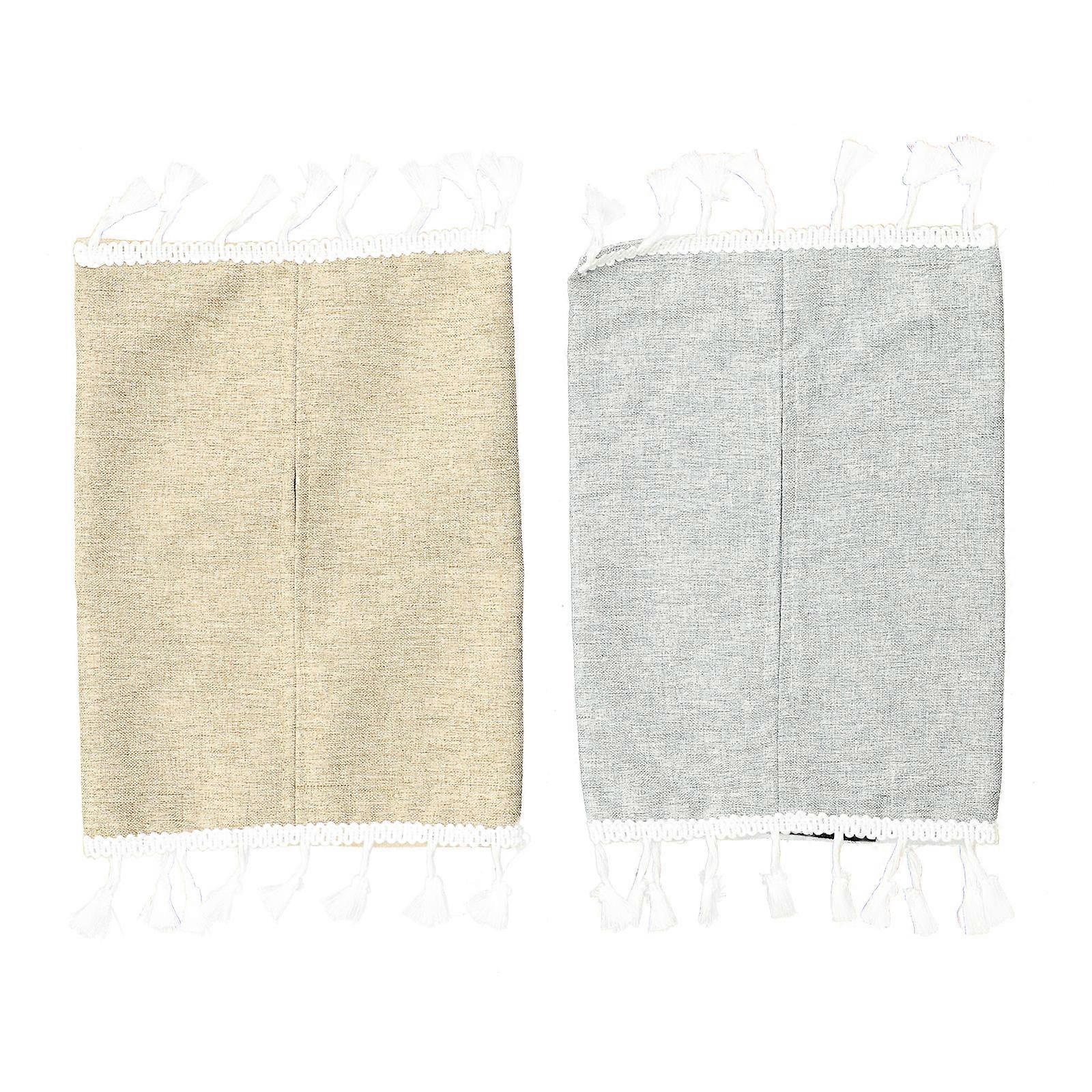Tissue Storage Bag Cotton and Linen for Tissue Holder 4Pcs