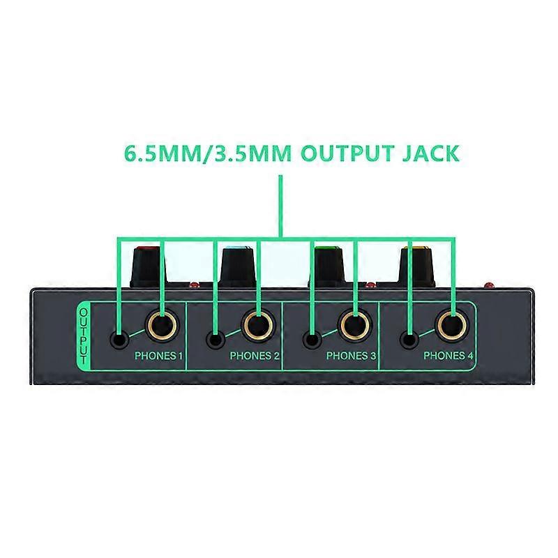6 Channels Stereo Headphone Amplifier,Green