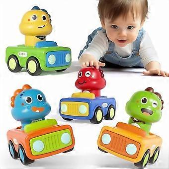 Carrinho de Dinossauro de Apertar e Soltar para Menino de 1 Ano | Presente de Primeiro Aniversário | Brinquedo para Bebês de 12 a 18 Meses e Crianças de 1 a 2 Anos | Carrinhos para Crianças de 1 a 3 Anos