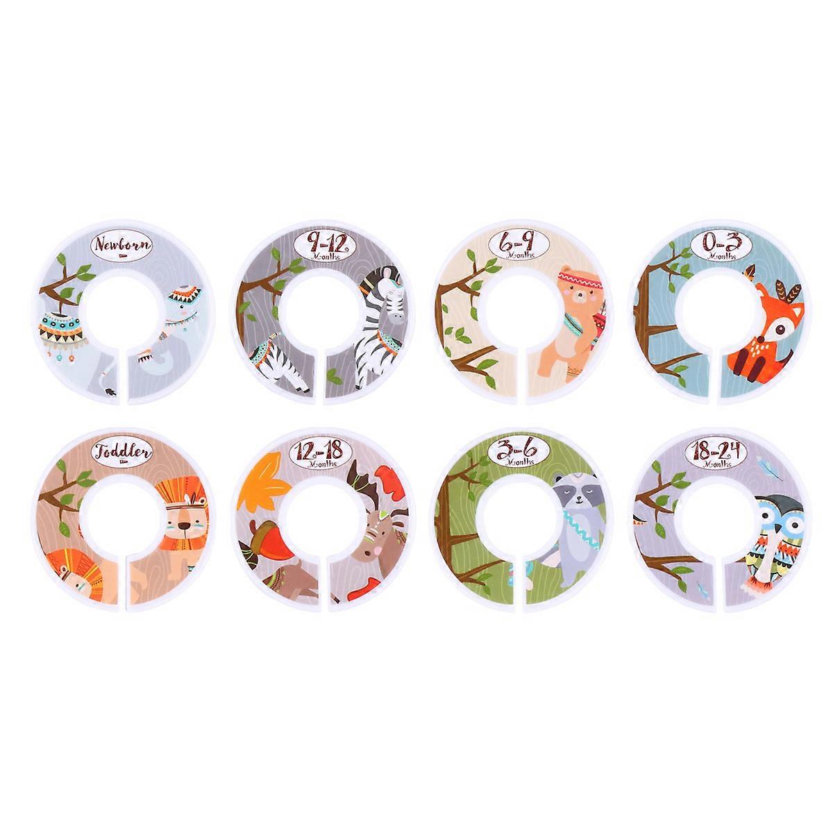 Animal Pattern Garment Size Clothes Marking Ring for Size Separation 24Pcs