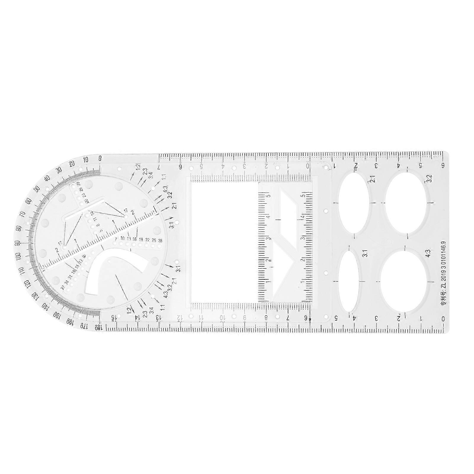 Drawing Ruler Set Plastic Measuring Geometric Rulers