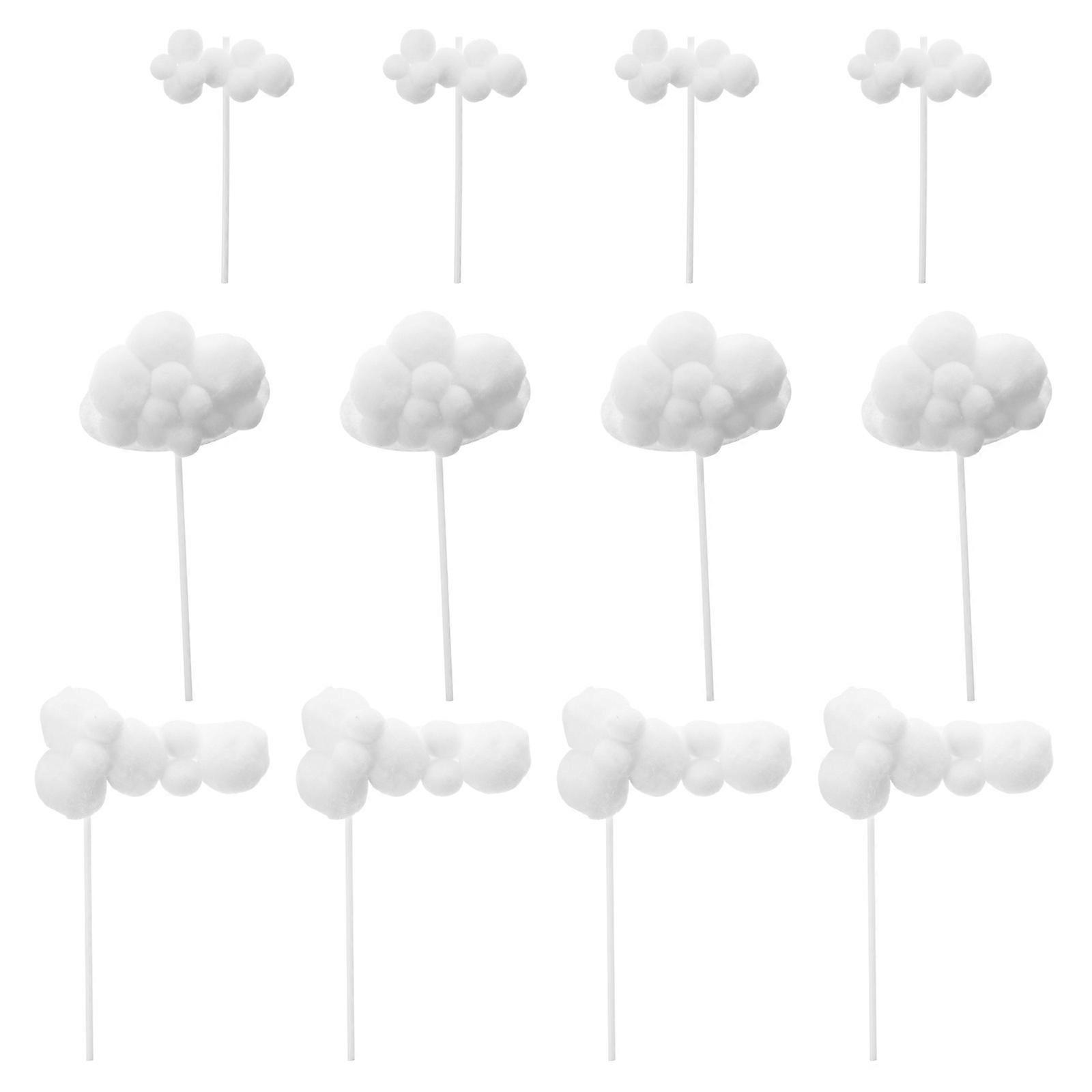 Plush Cloud Cake Inserts for Birthday Cake Decoration 12Pcs
