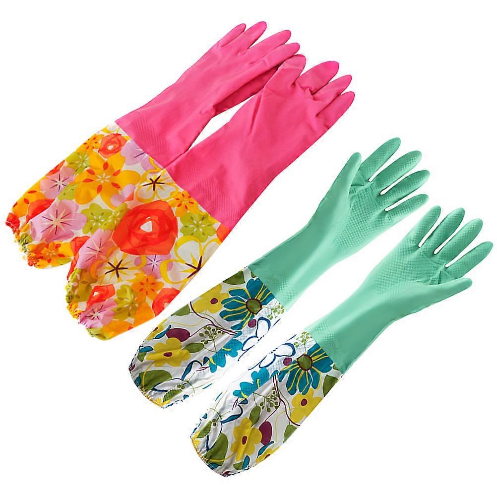 Kitchen Cleaning Gloves Waterproof Gloves for Protection 2Pairs