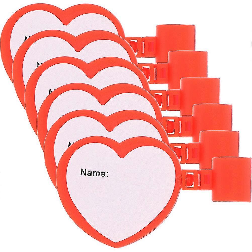 Reusable Plastic Stethoscope Name Cards for Identification 6Pcs