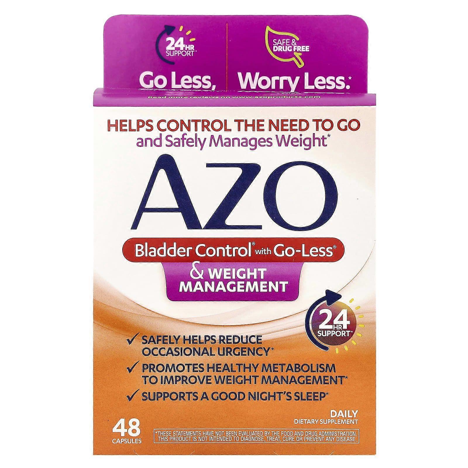 AZO, Bladder Control® with Go-Less® & Weight Management, 48 Capsules