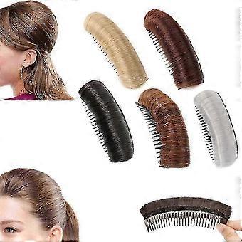Invisible Fluffy Hair Pads 5Pcs for Women, 5 Inch Hair Volume Inserts, Seamless Hair Bump Accessories for Bun & Ponytails,z