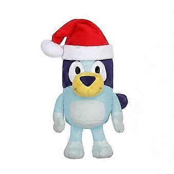 Festive BLUEY 28cm Plush Soft Toy Bundle - Bluey & Bingo with Santa Hats - Perfect Christmas Decoration & Gift!