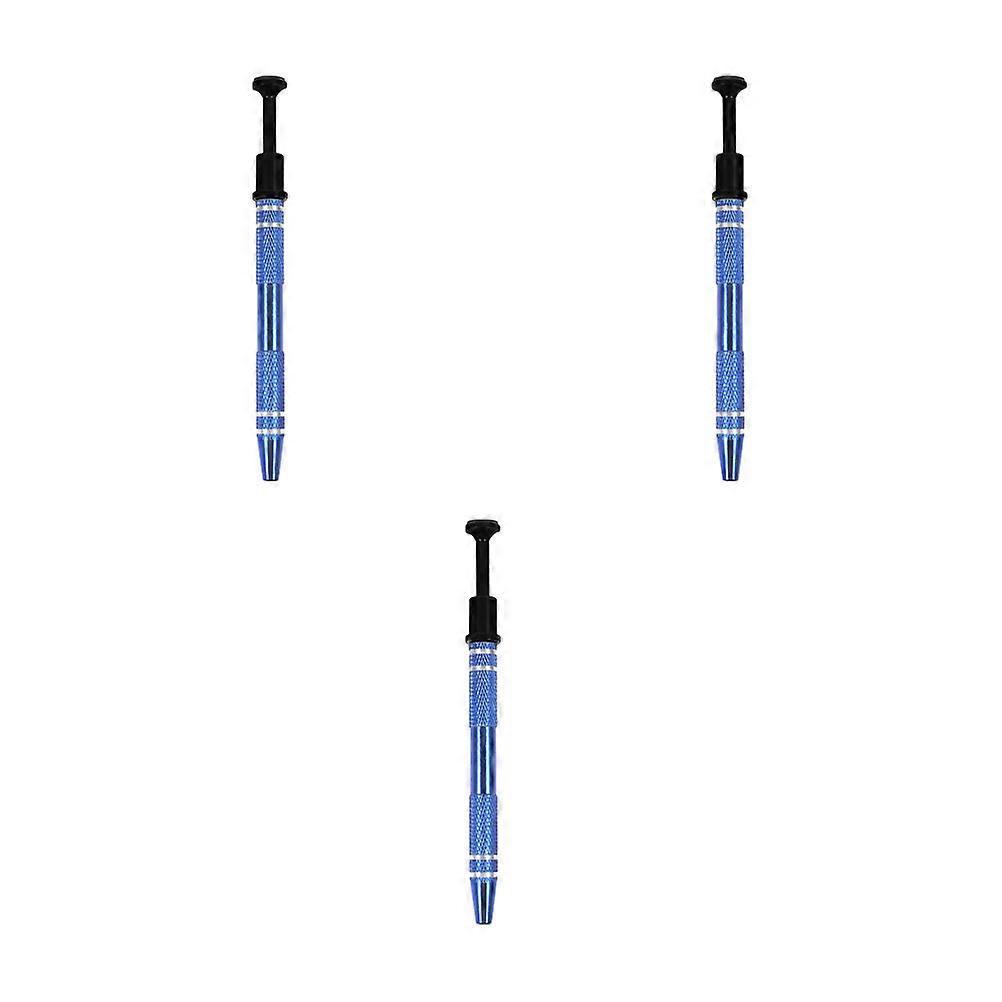 3pcs IC Extraction Tools Chip Clips Electronic Component Grabbers (Blue)