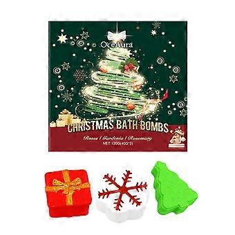 Christmas Bath Ball Set, Colorful, Moisturizing, Long-Lasting Fragrance, Plant-Based, 120g (3 x 40g)