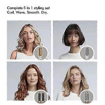 5-in-1 Hair Styling Tool: Curling Iron, Straightener, Brush & Dryer