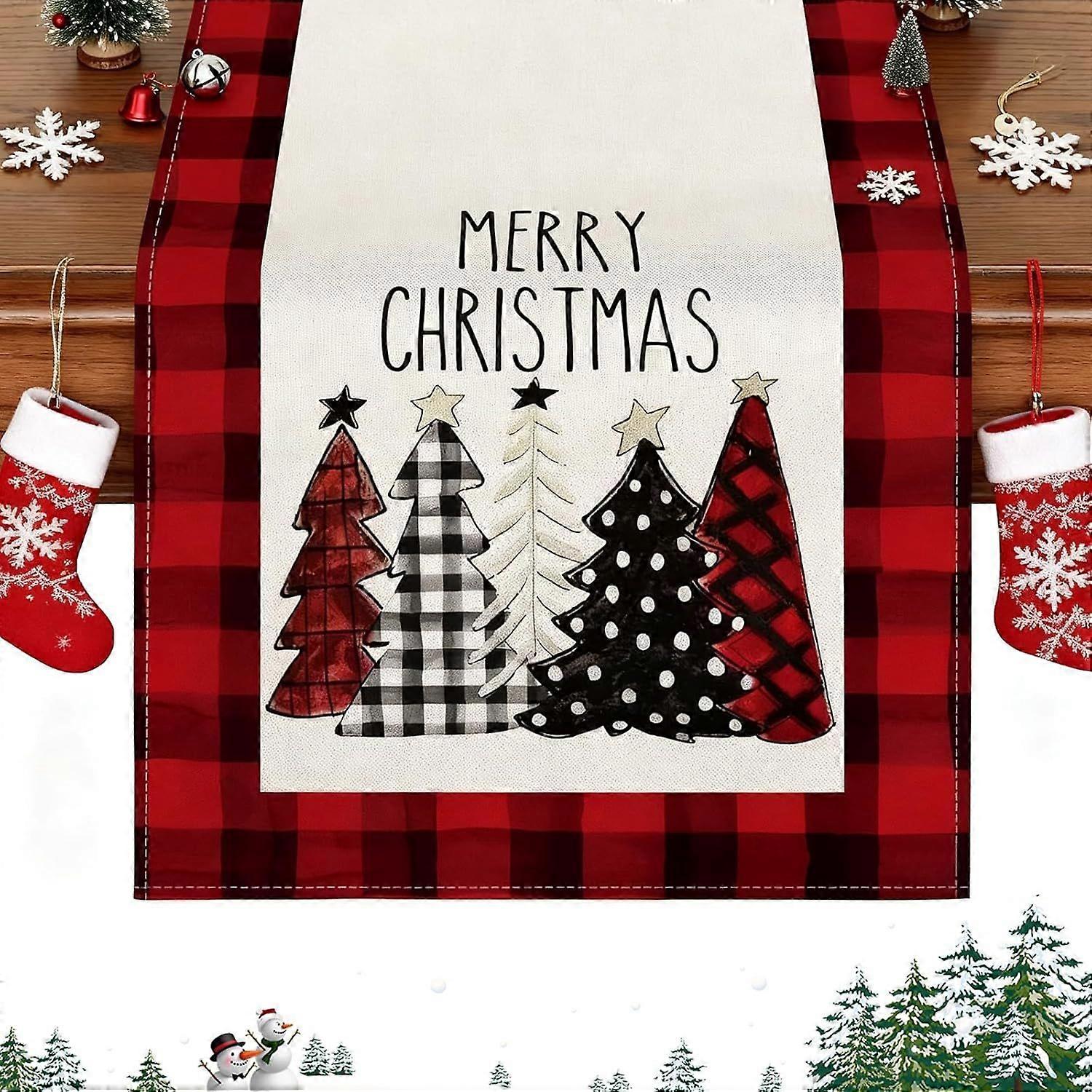 Christmas Table Runner, 183cm x 33cm Rectangular Christmas Table Runner, Table Runner for Christmas Table Decoration, Dining Room