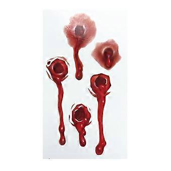 3D Halloween Blutige Narbe temporäre Tätowierung Aufkleber Cosplay Body Art Make-up Aufkleber TSUNDEAU