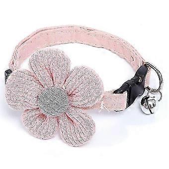 Cat Pet Collar With Bell Pendant Bow Tie(pink)