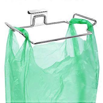 1-pack stor soppåsehållare i rostfritt stål för köksskåp, dörrar och skåp, påshållare under diskbänken, soppåsehållare, köksavfallskorg,