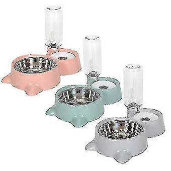 Automatischer 2-in-1-Futter- und Wasserspender mit Kippschutznapf für Katzen und Hunde