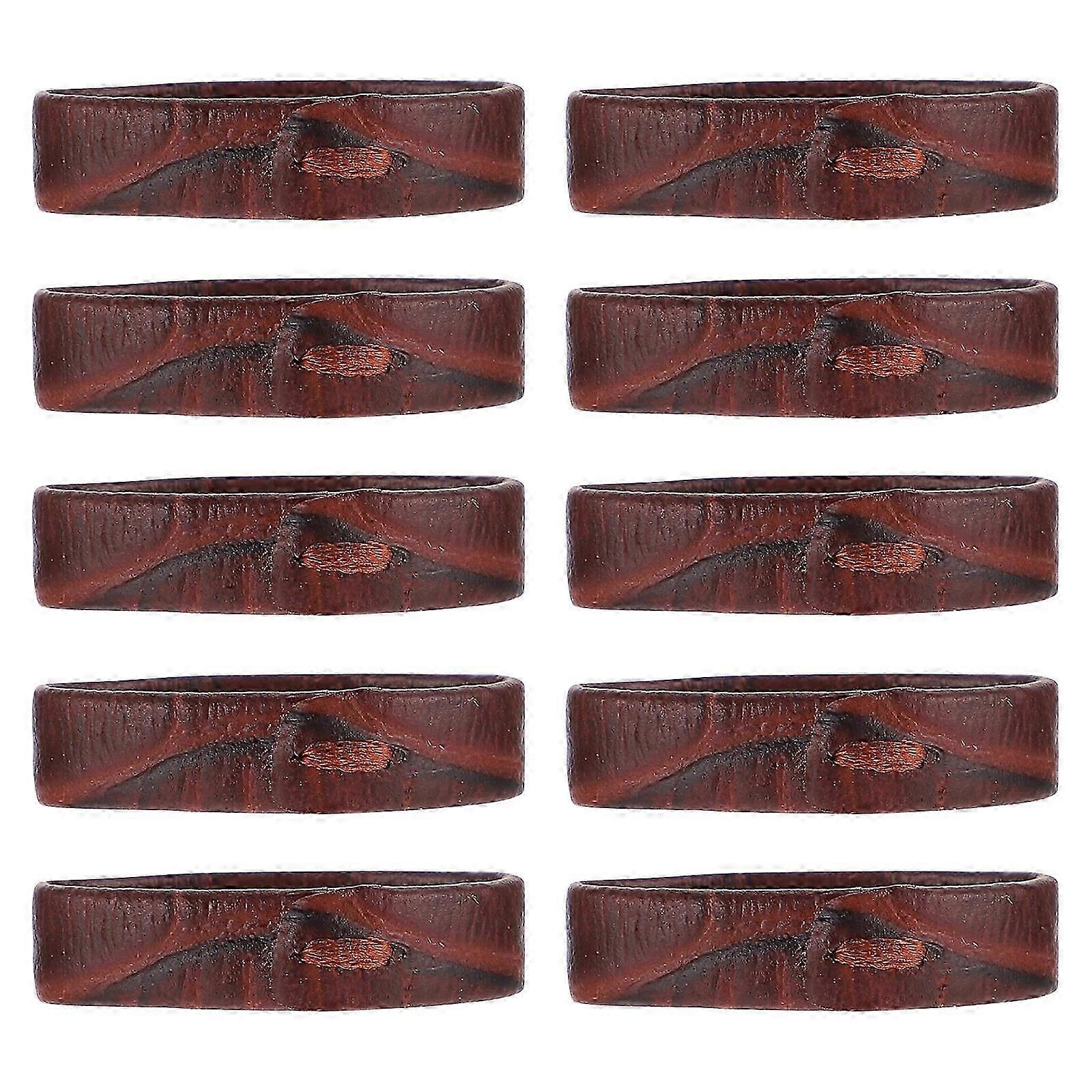 Watchband Loop for Watch 10Pcs Brown Durable Watch Strap Loop