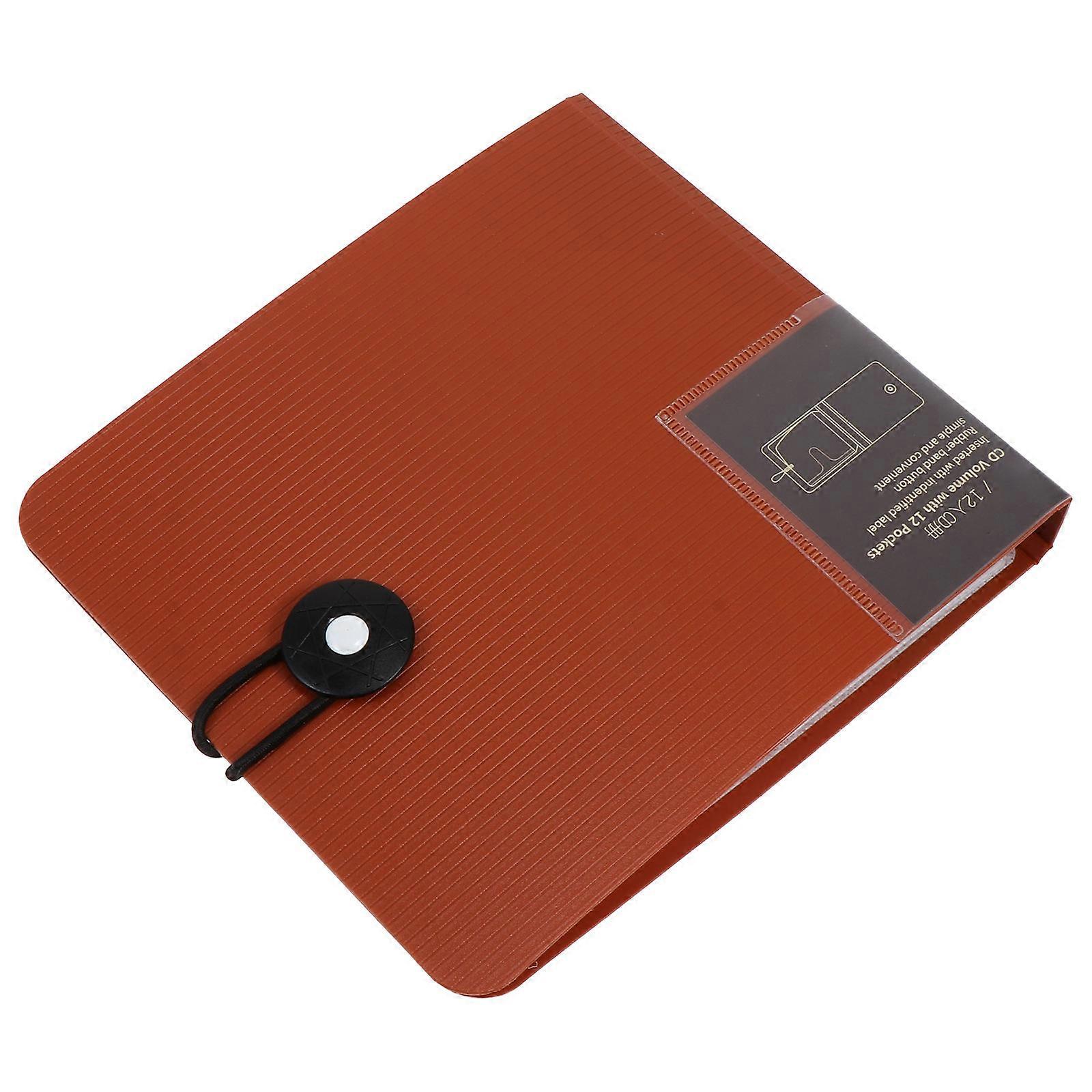 1pc 12 Pieces Practical CD Storage Case Practical Disc Protective Bag (Claret)