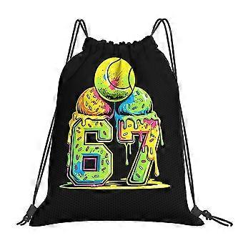 1 Stück Kawaii Schmelz-Zahlenanhänger 67/6/7 mit Kordelzug – Neon-Süßigkeiten, geeignet zum Wandern | Tragbarer Beutel mit Neonfarben und Schmelz-Gqazw