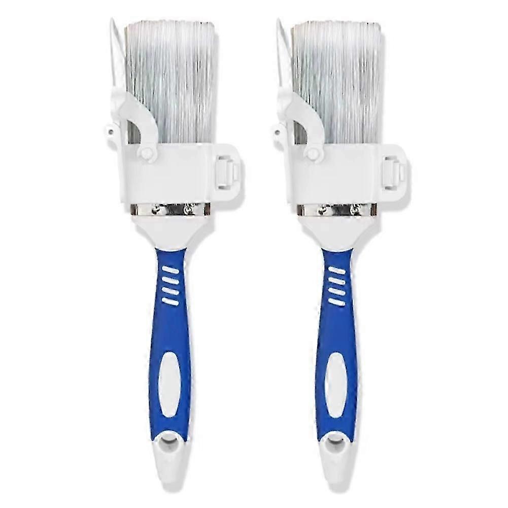 2pcs Comcompatible withtable Handle Edging Color Separation Brush with Detachable Baffle Hanging Paint Brush