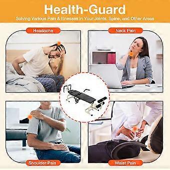Back Stretching Machine with Adjustable Spine Traction Bed, FullBody Therapy, Foldable Steel Frame
