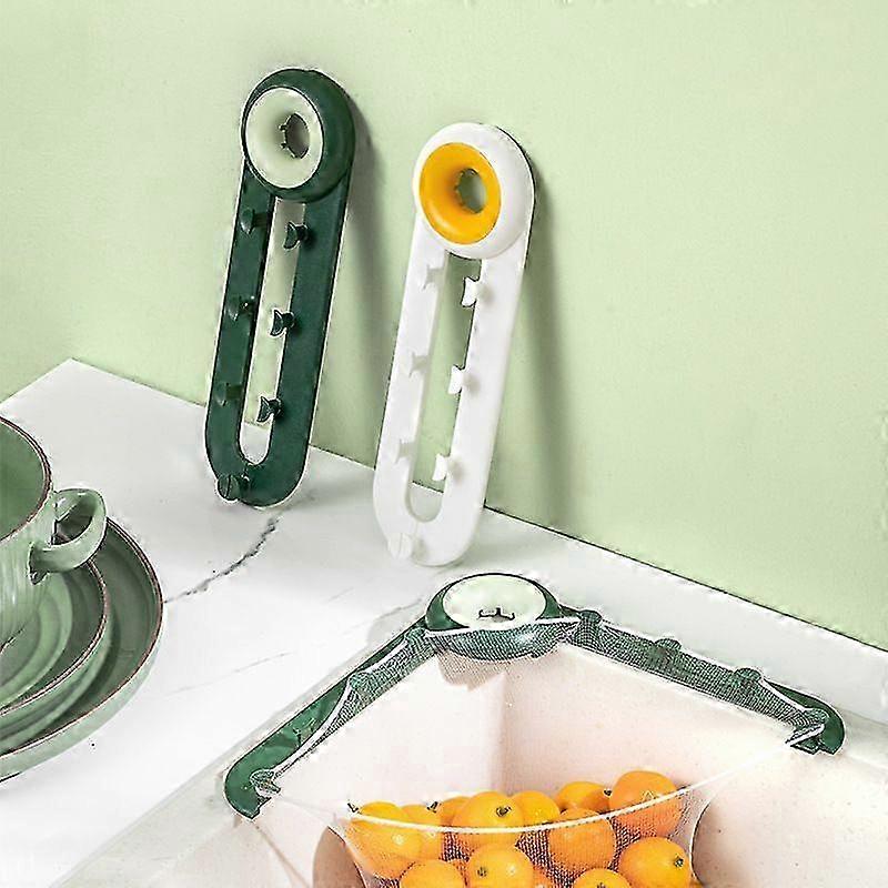 2 Yellow Kitchen Sink Triangular Ladder Strainers