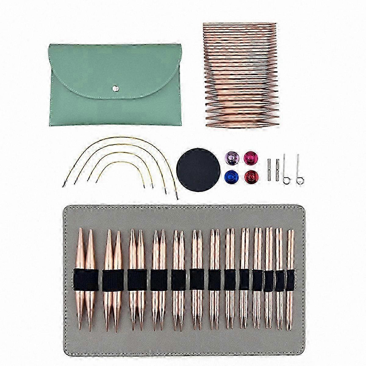 13 Pairs Interchangeable Circular Knitting Needles Set, 3mm-10mm