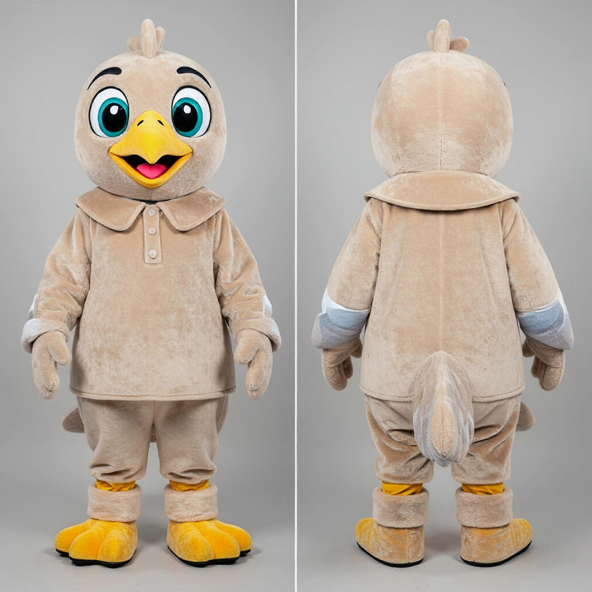 MASTICOT Beige Velvety Pigeon Mascot