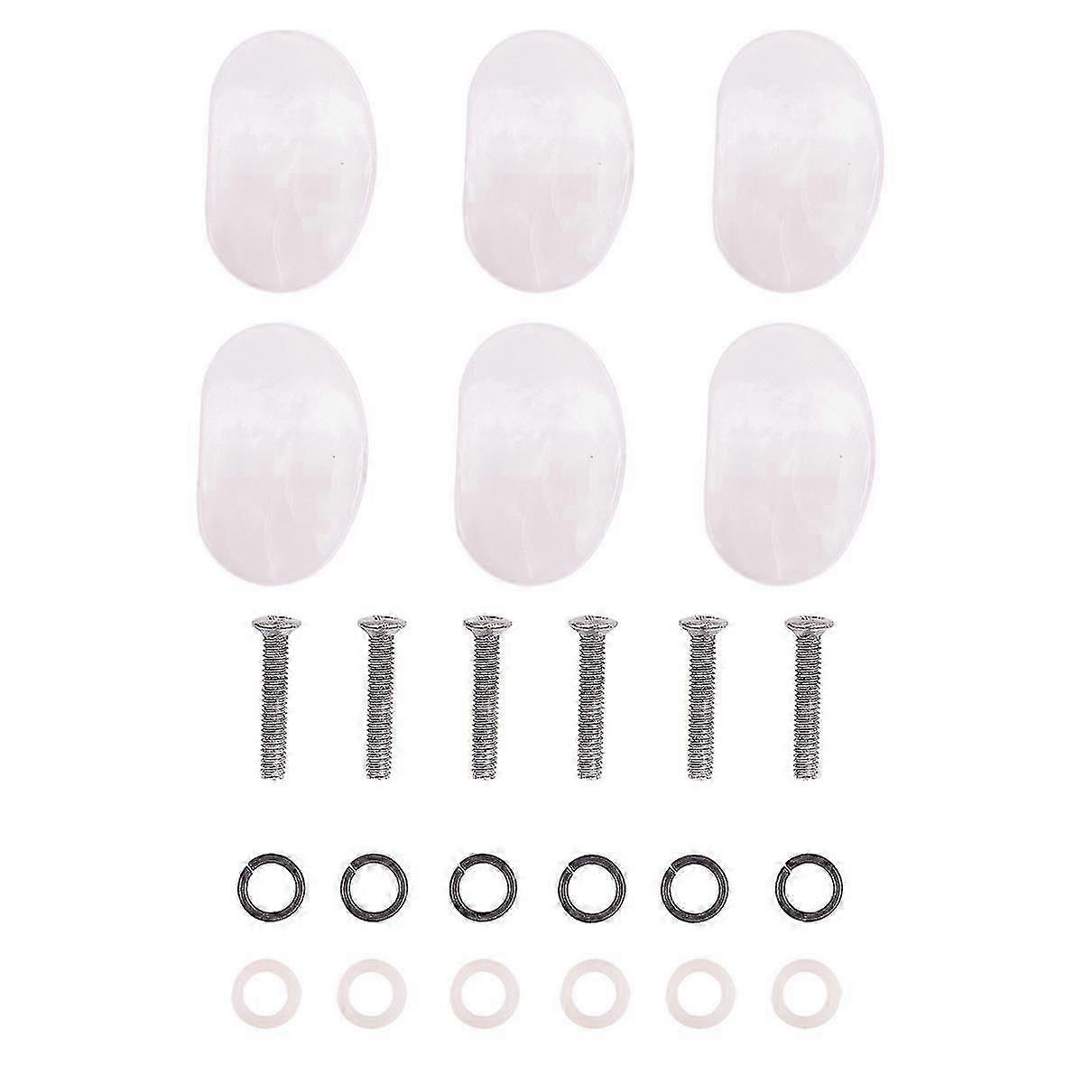 6 Pcs Semicircle Shape Electric Guitar Tuning Pegs Tuners Machine Head Replacement Buttons Knobs
